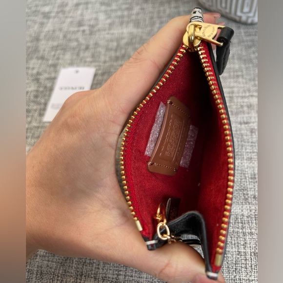 $69(NEW) Coach Disney Mickey Mouse X Keith Haring Mini Skinny ID Case Card - Picture 5 of 12